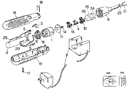 Exploded Diagram A Diagram and Parts List for 9072-33 Type 1 Black and Decker Cordless Drill